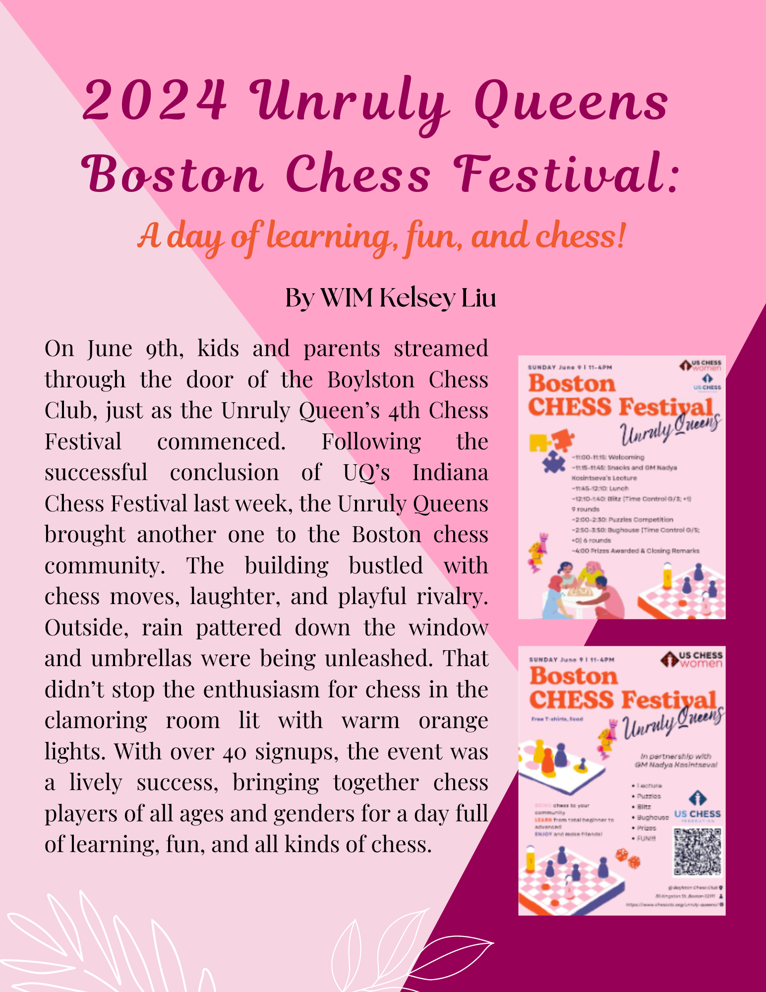 2024 UQ Boston Chess Festival by KELSEY LIU